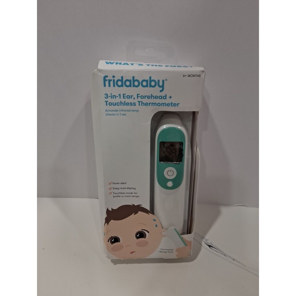 Fridababy 3-in-1 Ear Forehead + Touchless Infrared Thermometer White Teal HB